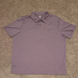 32 Degrees Cool Striped Purple Polo Shirt Cooling